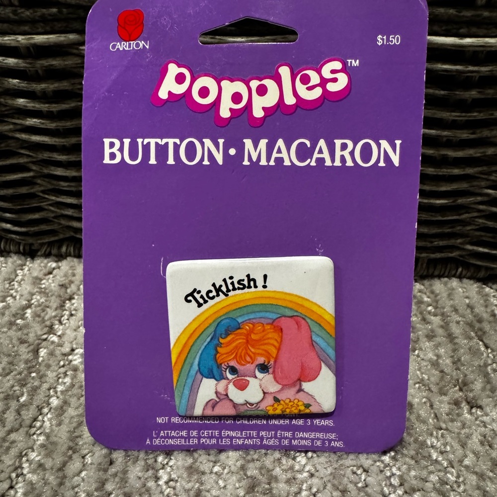 Ticklish Button Macaron - Colorful Kids Accessory VINTAGE